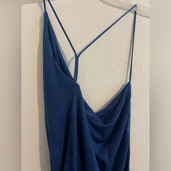 VERONNICA MINI DRESS - ASYMMETRIC NECK DRESS IN COBALT - Picture 4 of 6